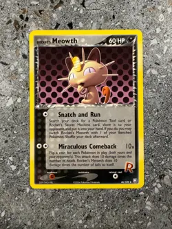 Pokemon TCG Cards Rocket's Meowth 46/109 Team Rocket Returns Uncommon NM - Image 1