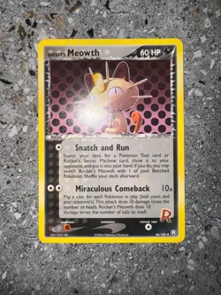 Pokemon TCG Cards Rocket's Meowth 46/109 Team Rocket Returns Uncommon NM - Image 3