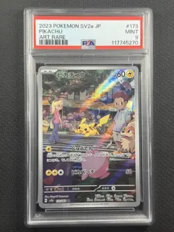 Pokemon Cards PSA 9 Mint Pikachu Art Rare 151 SV2a Japanese 2023 173/165 - Image 1