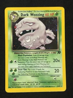 Dark Weezing 14/82 Holo Rare Team Rocket Pokemon Card - Image 1