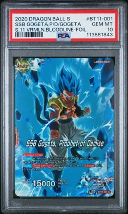 SSB Gogeta Prophet of Demise FOIL 1st Ed Dragon Ball Super Card PSA 10 - Image 1
