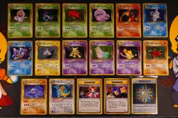 LP/MP Japanese COMPLETE Pokemon TEAM ROCKET/GANG Set Holo-Rare Card w/Foil Bleed - Image 1
