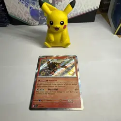 Pokemon TCG Card Entei 112/091 Paldean Fates Holo Baby Shiny Rare - NM - Image 1