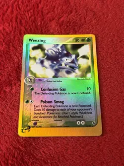 Weezing 24/109 Ruby and Sapphire Reverse Holo Pokemon Card Played - Image 1