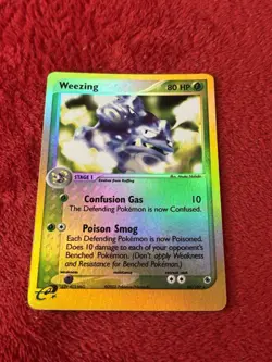 Weezing 24/109 Ruby and Sapphire Reverse Holo Pokemon Card Played - Image 5