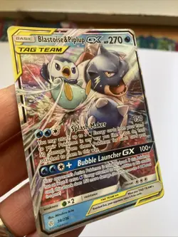 Blastoise & Piplup GX 38/236 - Cosmic Eclipse - Pokemon Card + rest of pack - Image 4