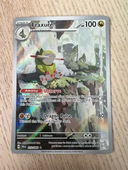 Pokemon TCG Fraxure Card 077/064 IR Sv: Shrouded Fable 2024 NM Condition - Image 1