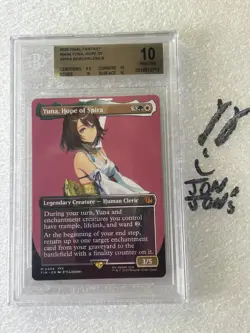 BGS 10 Yuna Hope of Spira Borderless Final Fantasy 404 PRISTINE Graded Commander - Image 1