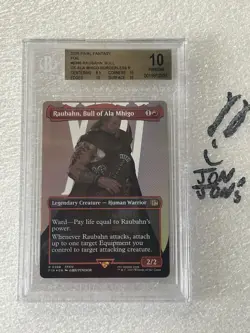 RAUBAHN, BULL OF ALA MHIGO Final Fantasy Borderless Foil BGS 10 PRISTINE MTG - Image 1