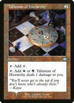 1x Talisman of Hierarchy -- Retro Frame - Foil Etched NM-Mint, English Modern Ho - Image 1