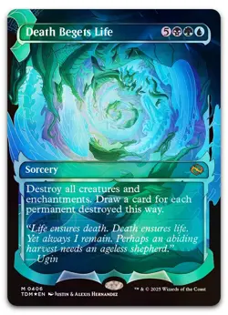Death Begets Life (Showcase) #406 (Foil) (NM) Tarkir Dragonstorm TDM Magic MTG - Image 1