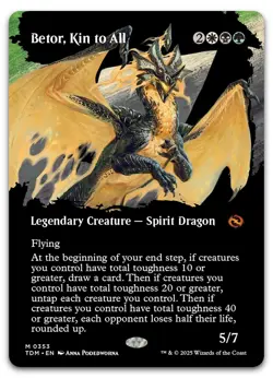 Betor, Kin to All (Borderless) #353 (NM) Tarkir Dragonstorm TDM Magic MTG - Image 1