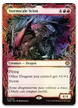 Stormscale Scion (Showcase) #303 (Foil) (NM) Tarkir Dragonstorm TDM Magic MTG - Image 1