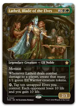 Lathril, Blade of the Elves (Borderless) #349 (NM) Foundations FDN Magic MTG - Image 1