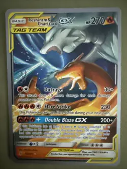 2019 Reshiram & Charizard GX Tag Team 20/214 Pokemon World Championships - Image 1