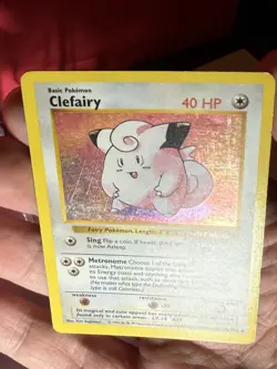 MODERATELY PLAYED (MP) 1999 Clefairy SHADOWLESS Base Set Holo 5/102 WOTC Pokemon - Image 3