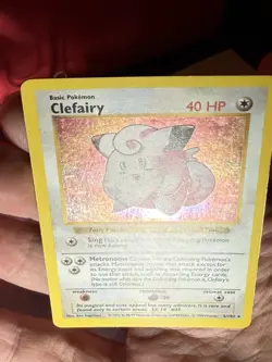 MODERATELY PLAYED (MP) 1999 Clefairy SHADOWLESS Base Set Holo 5/102 WOTC Pokemon - Image 4