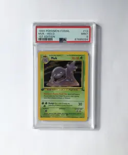 PSA 9 Muk Holo 1999 Fossil 13/62 1st edition Rare Pokemon Mint - Image 1