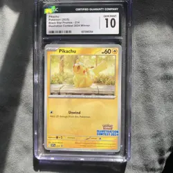 2025 Pokemon TCG Black Star Promo #214 Pikachu Illustration Contest 2024 CGC 10 - Image 1