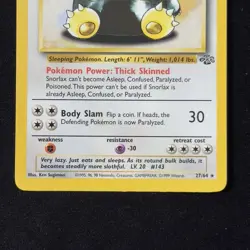 Snorlax 27/64 Jungle Rare Unlimited Pokemon TCG 1999 WOTC Vintage English - Image 4