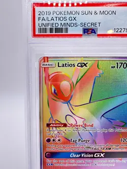 2019 Pokemon S&M Unified Minds LATIOS GX #243 | FULL ART | PSA 9 MINT - Image 2
