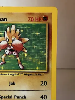 Pokemon TCG Hitmonchan Base Set 7/102 Non-Holo Rare Unlimited LP/NM - Image 3