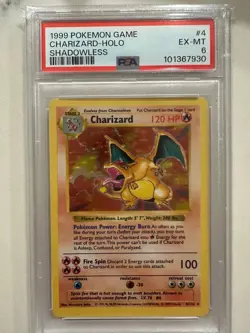 Charizard Holo Shadowless 1999 Pokemon TCG Base Set 04/102 - PSA 6 - Image 1