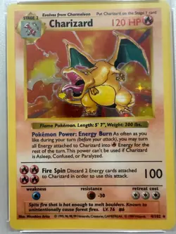 Charizard Holo Shadowless 1999 Pokemon TCG Base Set 04/102 - PSA 6 - Image 2