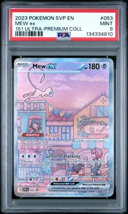 2023 POKEMON SVP EN-SV BLACK STAR PROMO 151 ULTRA-PREM COLL #053 MEW EX PSA 9 - Image 1