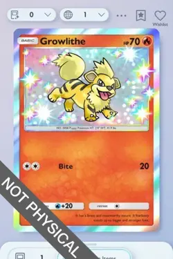 Pokemon TCG POCKET - Growlithe Shiny 1⭐, Extradimensional Crisis, English - Image 1