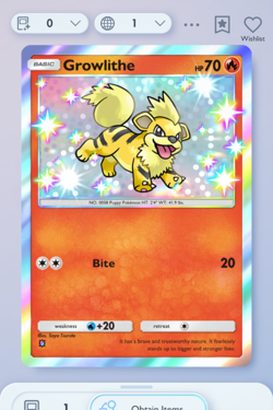 Pokemon TCG POCKET - Growlithe Shiny 1⭐, Extradimensional Crisis, English - Image 3