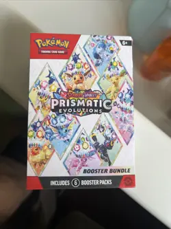 Pokemon TCG Scarlet & Violet Prismatic Evolutions Booster Bundle 6 Packs Sealed - Image 1