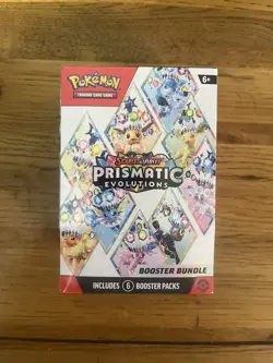 Pokemon TCG Scarlet & Violet Prismatic Evolutions Booster Bundle 6 Packs Sealed - Image 4