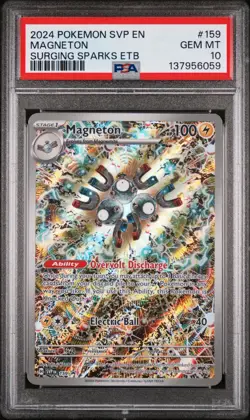 2024 Pokemon EN-SV Black Star Promo Magneton Surging Sparks Etb PSA 10 #159 BSP - Image 1