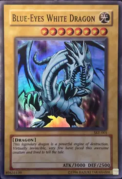 Blue-Eyes White Dragon SKE-001 Unlimited Super Rare LP - Image 1