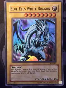 Blue-Eyes White Dragon SKE-001 Unlimited Super Rare LP - Image 3