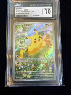 Pikachu 088 SV: Scarlet & Violet Promo Cards Holo CGC 10 Pokemon - Image 1