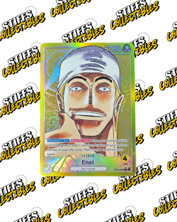 One Piece Card Game Awakening of the New Era Enel OP05-098 Alt Art Leader AA Eng - Image 1