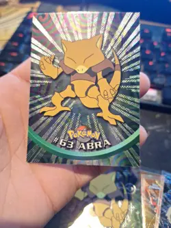 Abra #63 Pokemon Topps TV Animation Series 1 Foil Card NM Vintage - Image 1