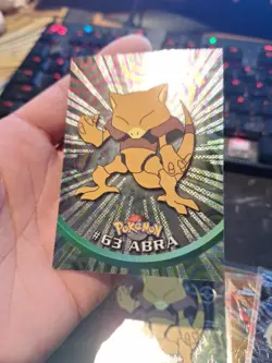 Abra #63 Pokemon Topps TV Animation Series 1 Foil Card NM Vintage - Image 2