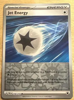 Jet Energy 190/193 Reverse Holo Paldea Evolved PAL Pokemon Card - NM - Image 1