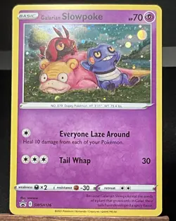 Galarian Slowpoke Pokemon TCG SWSH126 Holo Black Star Promo Card NM - Image 1