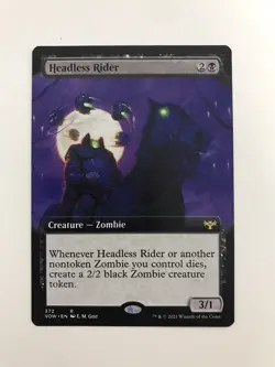 Headless Rider Extended Borderless MTG Magic the Gathering Card NM Near Mint VOW - Image 1