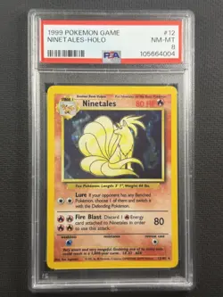 Pokemon Cards PSA 8 Nm-Mt Ninetales Holo Unlimited Base Set 1999 12/102 - Image 1