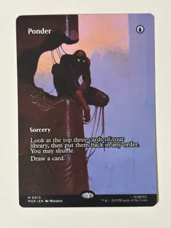 Ponder (Borderless) Marvel's Spider-Man Magic The Gathering MTG Card - Image 1
