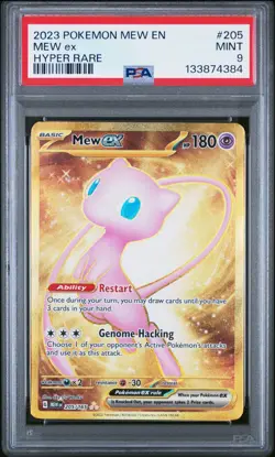 2023 Pokemon Mew EX Hyper Rare Holo Card #205/165 Scarlet & Violet EN-151 PSA 9! - Image 1
