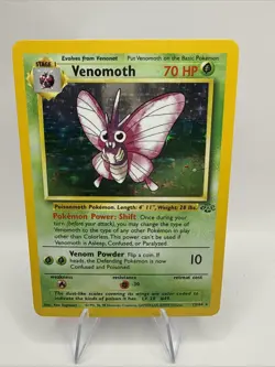 Venomoth Holo Jungle 13/64 Rare Near Mint Vintage Pokemon Card WOTC 1999 TCG - Image 1