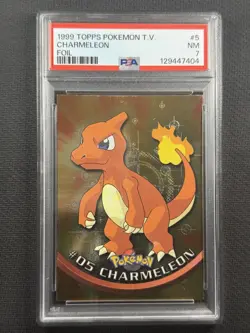 Pokemon Cards PSA 7 Nm Charmeleon Foil Topps T.V 1999 Ultra Rare #05 - Image 1