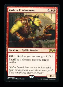 * * 1x Goblin Trashmaster x1 * * M19 MTG NM Near Mint - Image 1