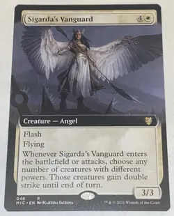 Sigarda's Vanguard 046 Extended Art Innistrad: Midnight Hunt MTG NEW UNPLAYED - Image 1